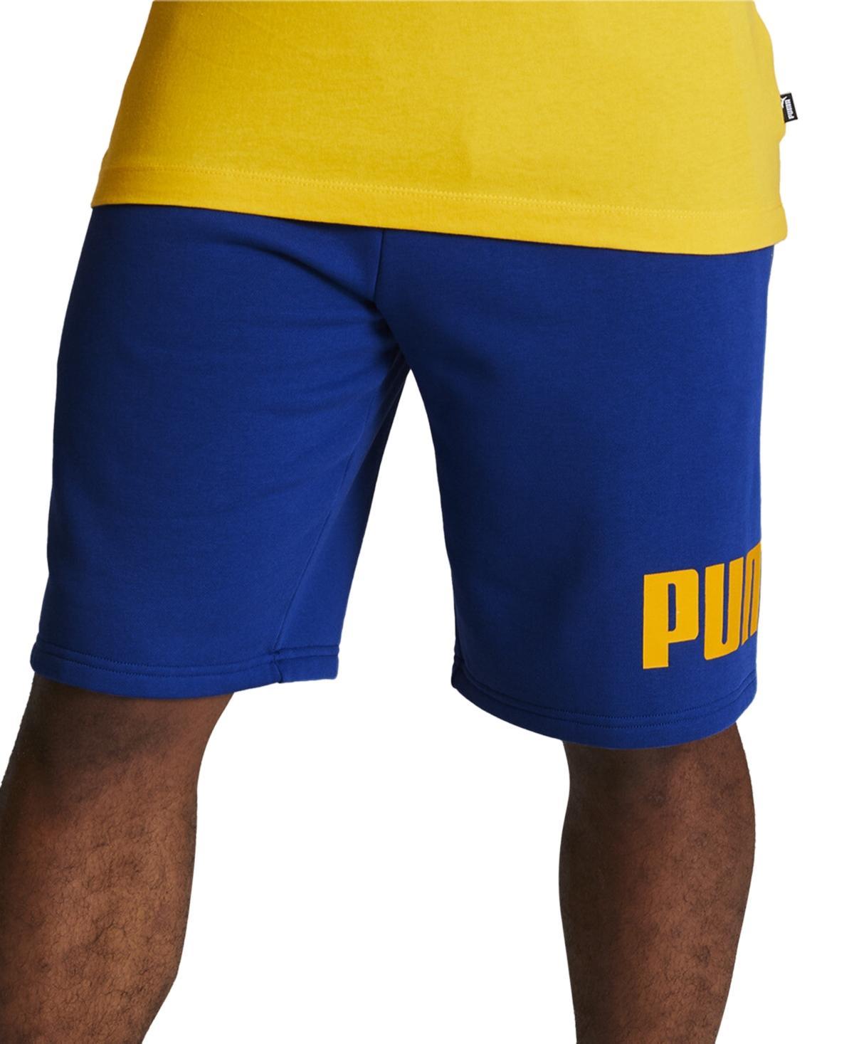 Puma Mens Regular-Fit Big Logo-Print Fleece 10 Shorts Product Image