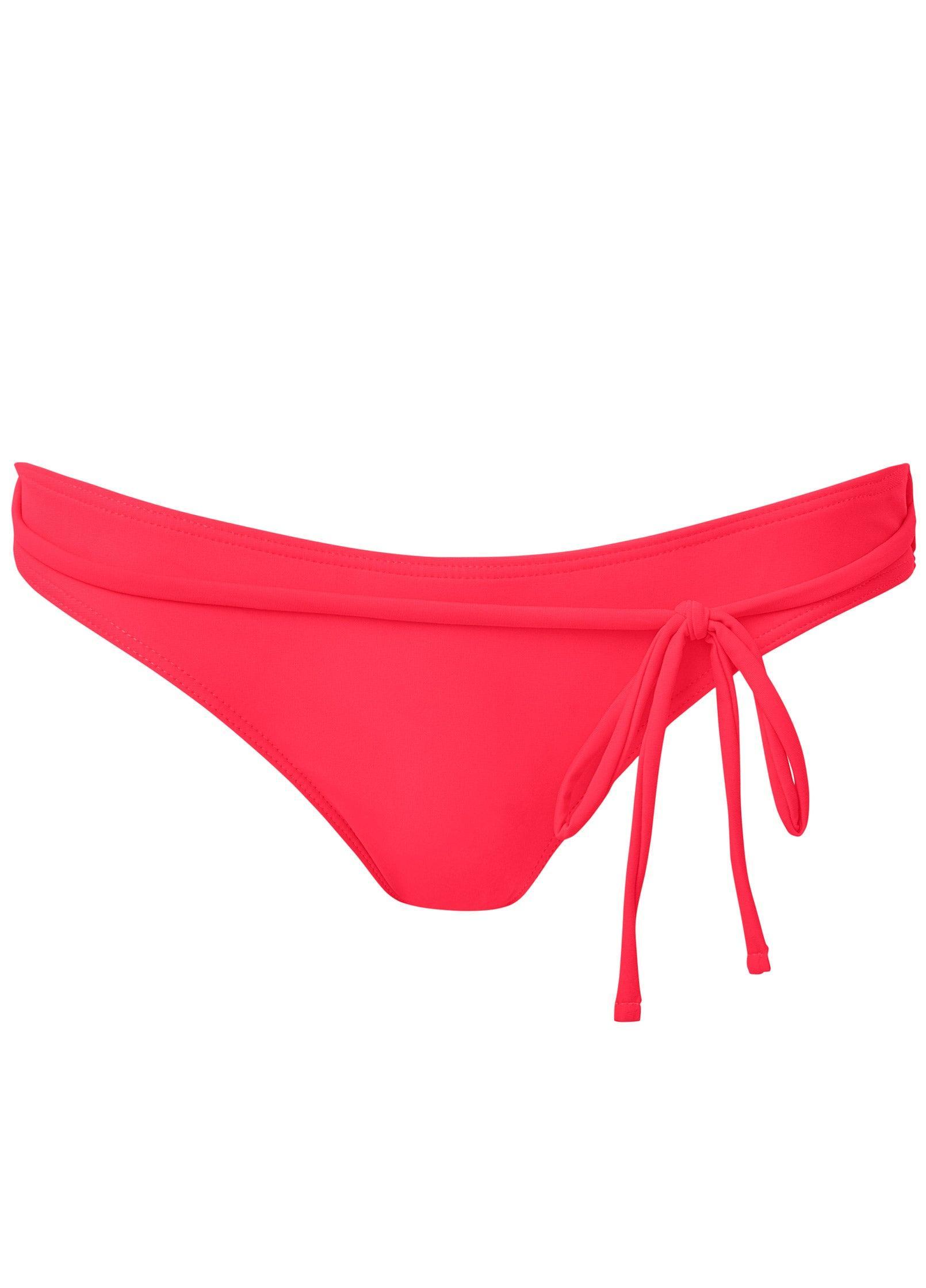 Low-Rise Tie Bikini Bottom - Sweet Red Product Image