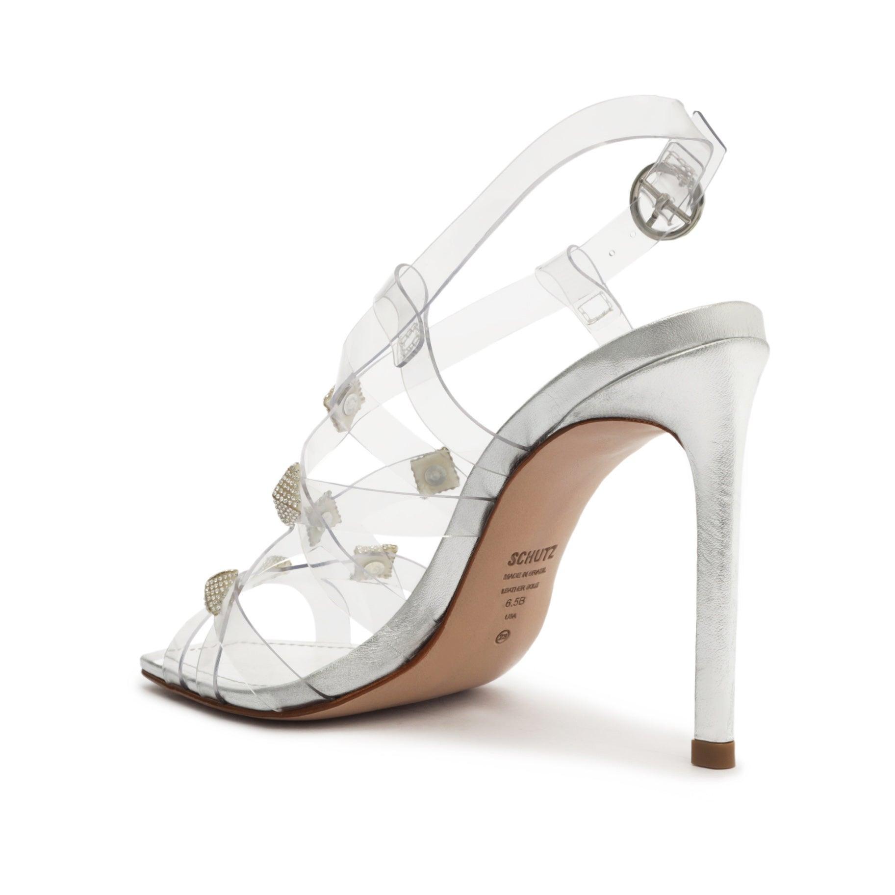 High Summer 23 Georgia Sandal - 6.5 Silver Vinyl Product Image