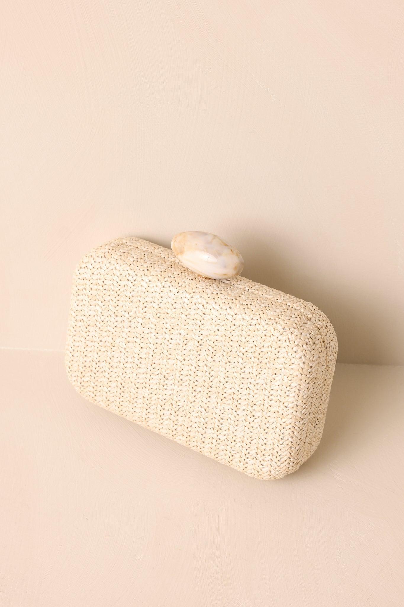 Wuthering Moors Beige Woven Clutch Product Image