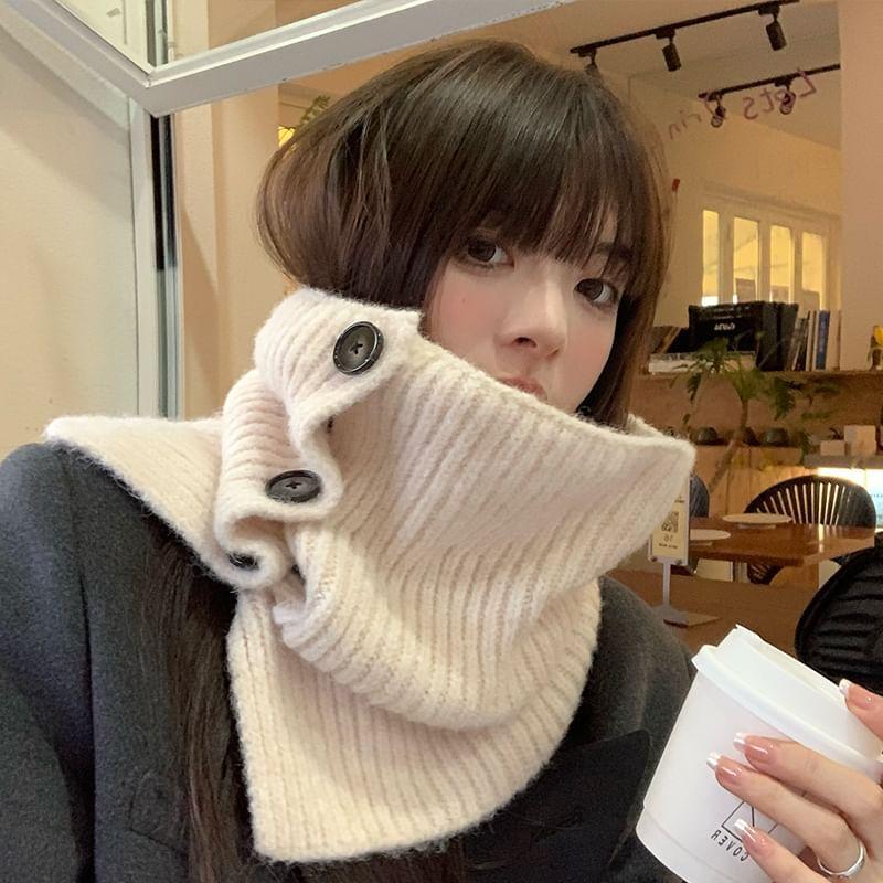 Button-Up Knit Scarf Product Image