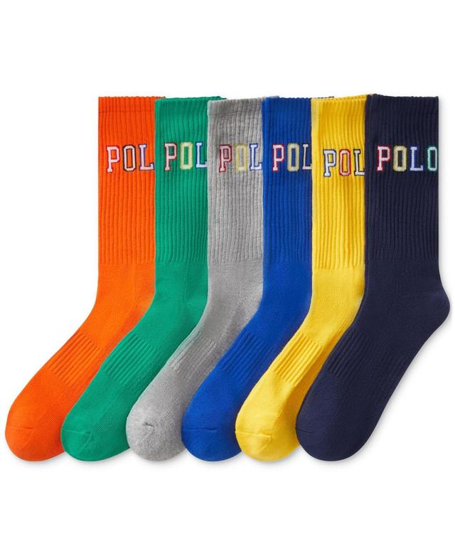 Polo Ralph Lauren Mens 6-Pk. Polo Outlined Crew Socks Product Image