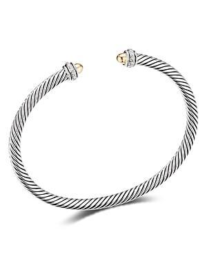 Womens Cable Classics Color Bracelet with 18K Yellow Gold Domes and Pav Diamonds Product Image