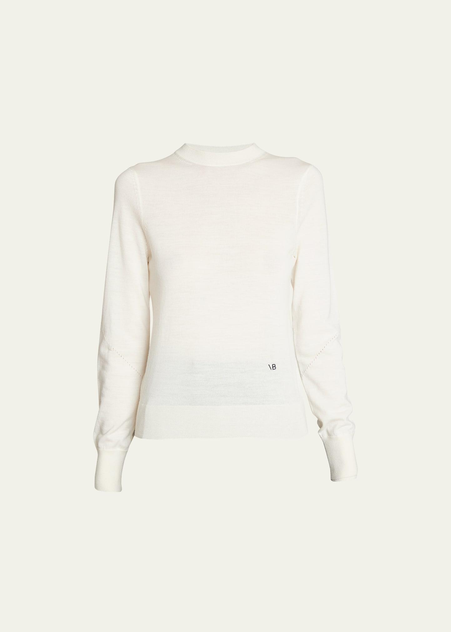 Womens Merino Wool Crewneck Sweater Product Image