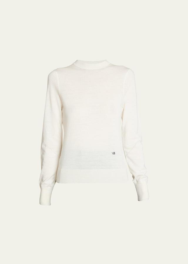 Womens Merino Wool Crew-Neck Sweater Product Image