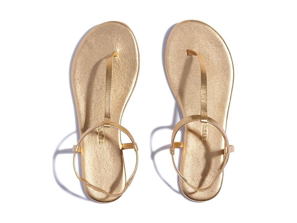 Womens Foundations Matte Leather T-Strap Sandals Product Image