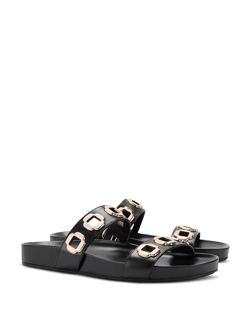 Larroude Womens Milan Grommet Detail Slide Sandals Product Image