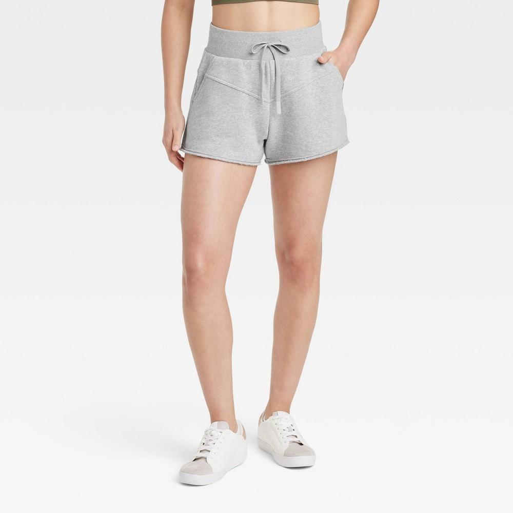 Womens Fleece High-Rise Shorts 3 - JoyLab Heathered XXL Product Image