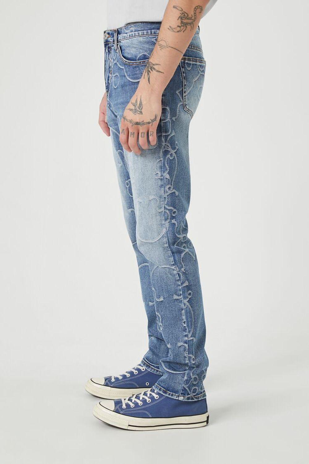 Abstract Stone Wash Slim-Fit Jeans | Forever 21 Product Image