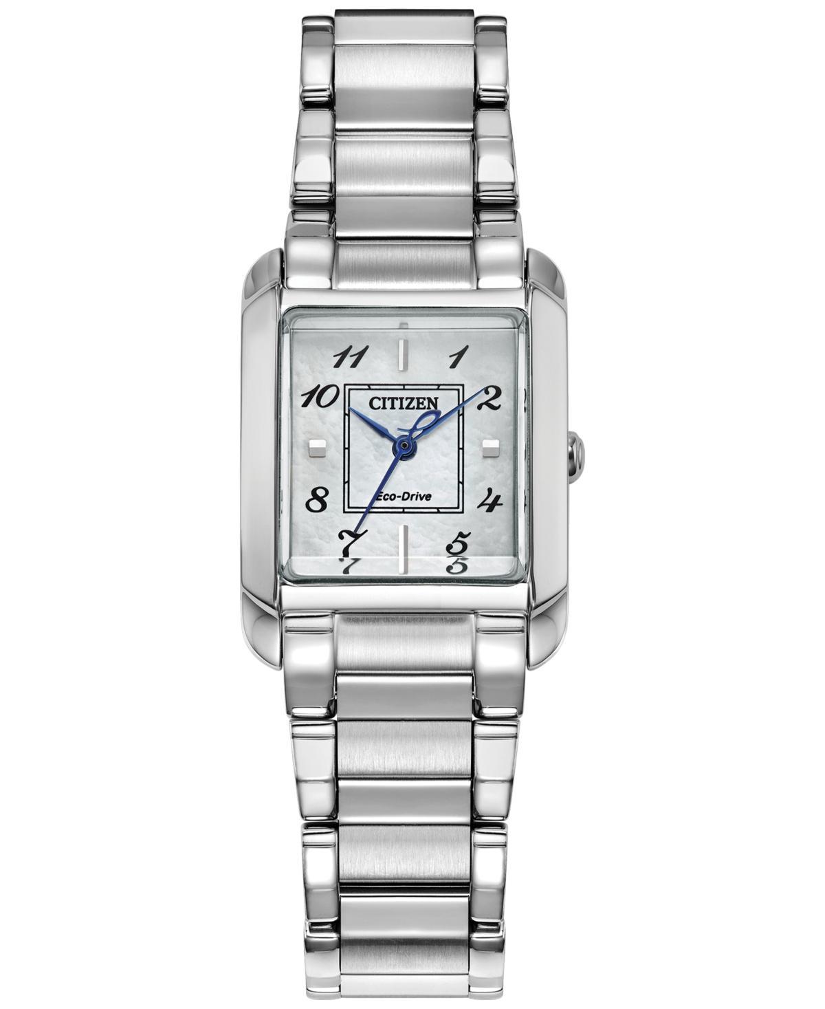 Citizen Eco-Drive Womens Bianca Stainless Steel Bracelet Watch 28mm - Silver-tone Product Image