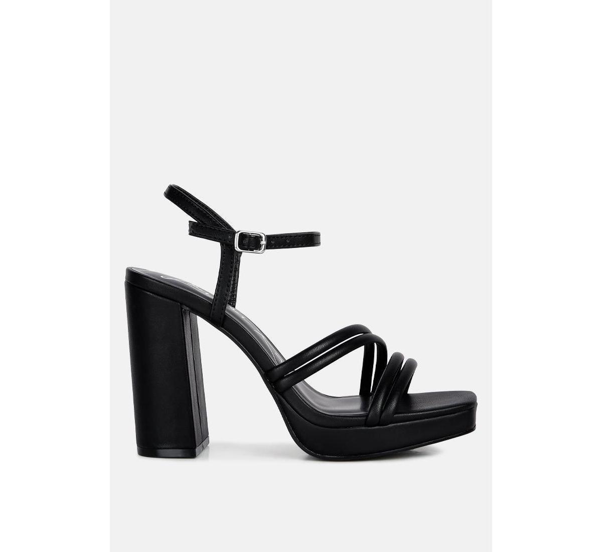 London Rag Womens Block Heel Sandals Black product image