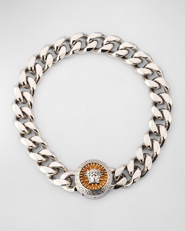 Mens Metal Medusa Chain Bracelet Product Image