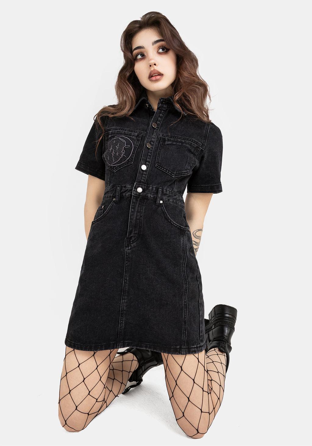 Invictus Denim Mini Shirt Dress Product Image