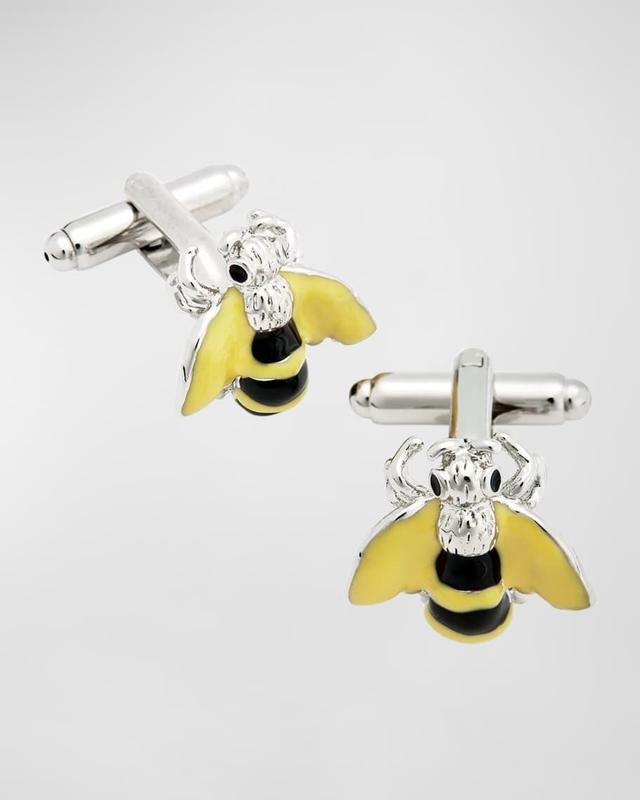 Men's Enamel Bee with Yellow Wings Cufflinks Product Image