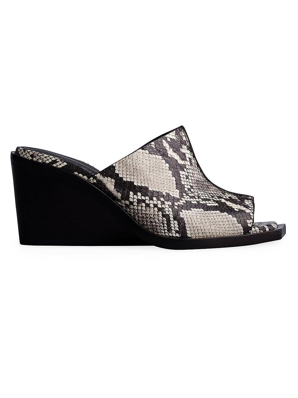 Santiago Embossed Slide Wedge Sandals Product Image