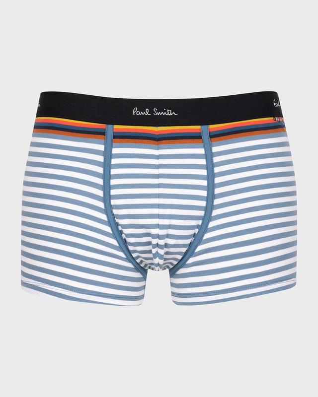 Mens Bright Stripe Cotton-Stretch Trunks Product Image