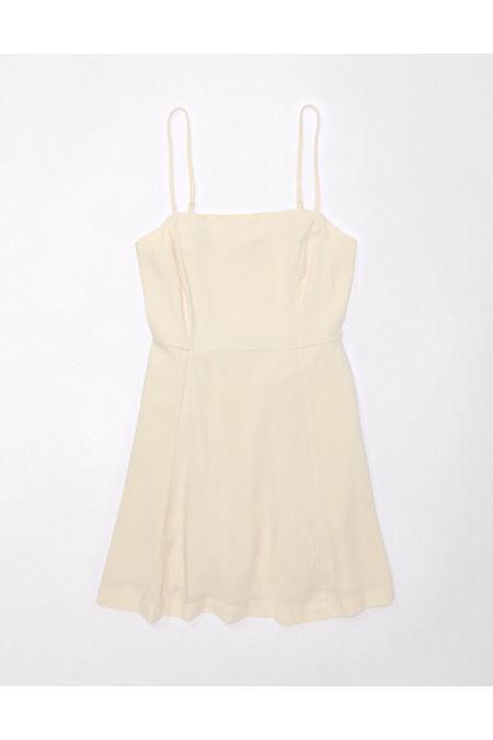 AE Linen-Blend Square Neck Mini Dress Women's Product Image