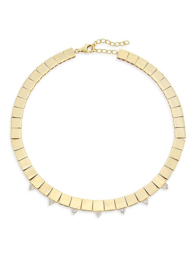 Womens 14K Yellow Gold & 1.33 TCW Diamond Choker Product Image