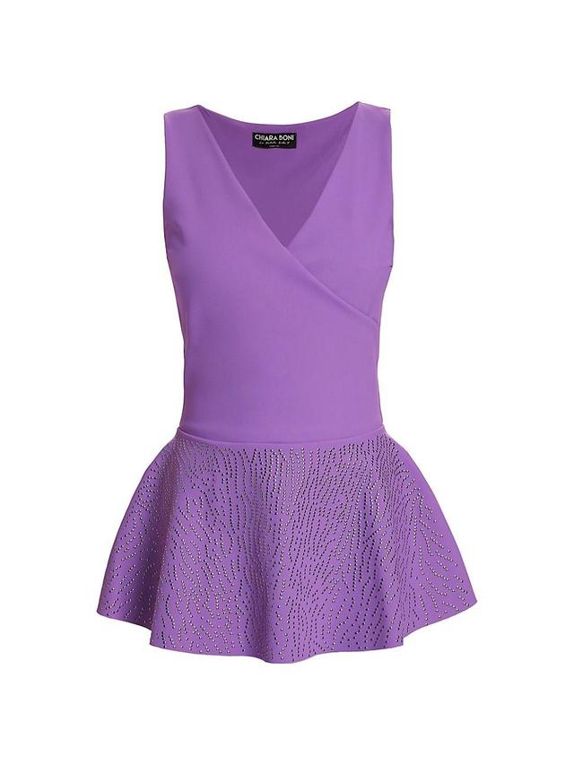 Womens Poppy V-Neck Peplum Top Product Image