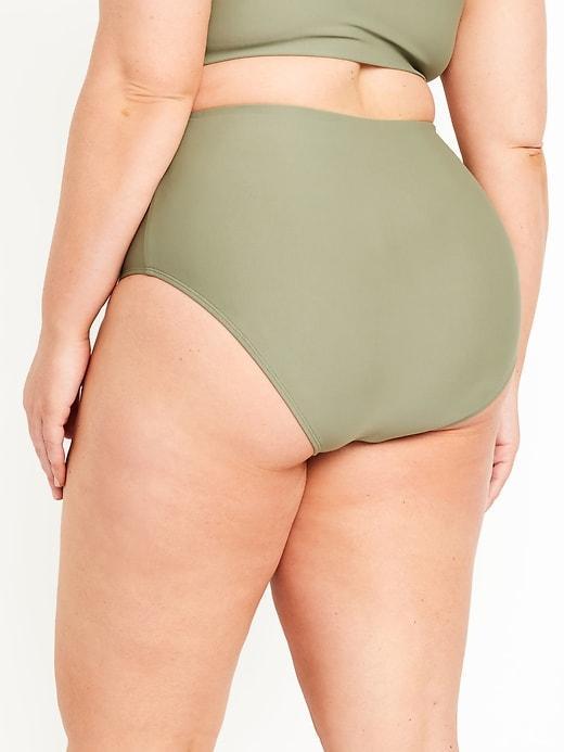 High-Waisted French-Cut Bikini Swim Bottoms Product Image