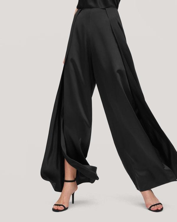 High-Waisted Silk Ginkgo Pants Product Image