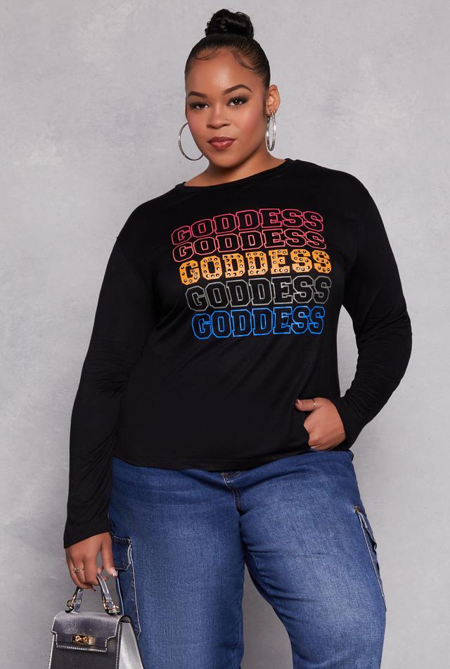 Womens Plus Size Goddess Long Sleeve Top Product Image