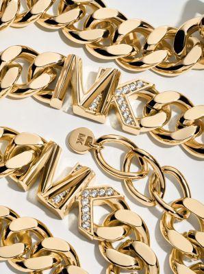 Michael Kors 14K Gold-Plated Statement Logo Collar Necklace Product Image