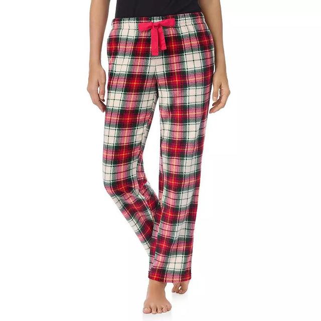 Womens Cuddl Duds Minky Fleece Open Leg Pajama Pants Product Image