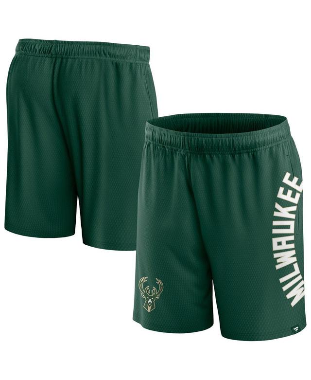 Mens Fanatics Branded Hunter Green Milwaukee Bucks Post Up Mesh Shorts Product Image