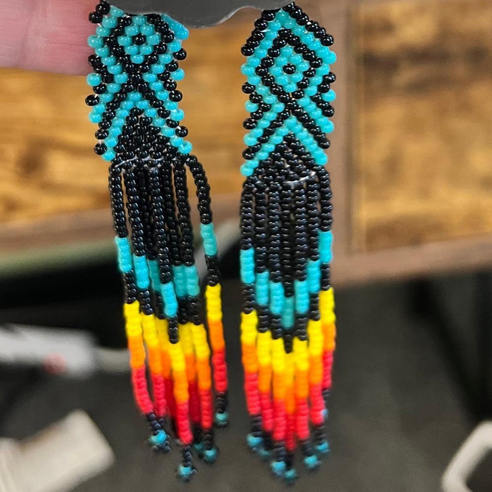 Aztec Seed Bead Earrings Product Image