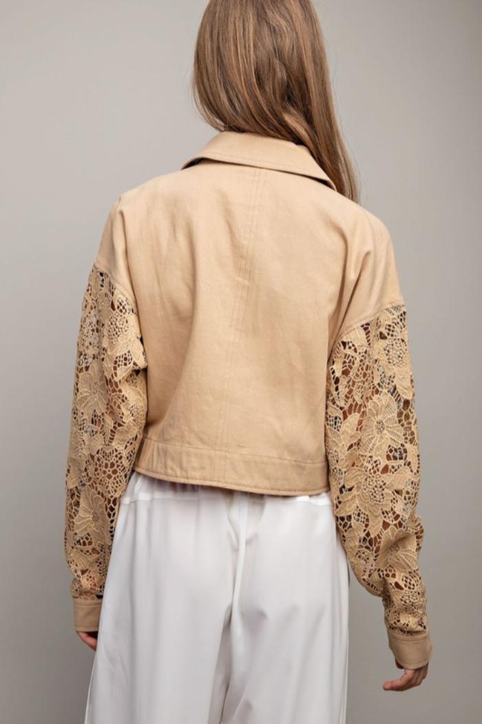 Lace Sleeve Jacket Product Image