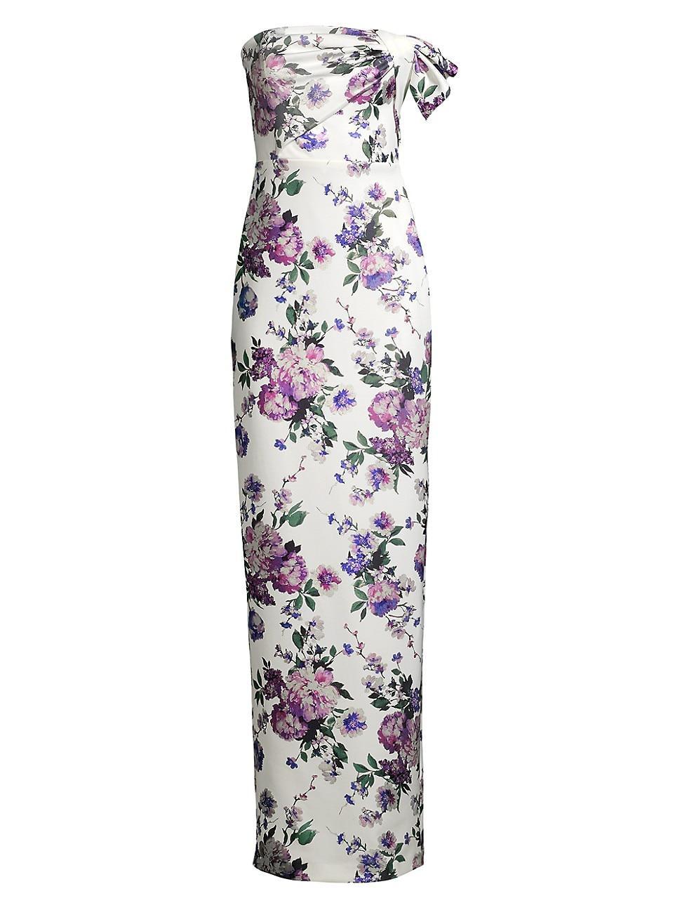 Womens Eve Divina Floral Column Gown Product Image