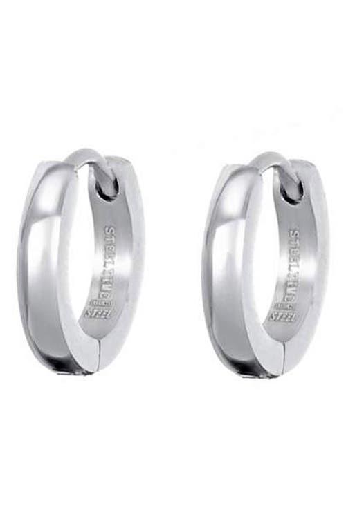 Brook and York Mens Stainless Steel Hoop Earrings Product Image