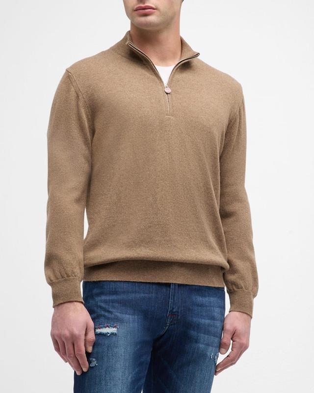 Mens Cashmere Quarter-Zip Sweater Product Image