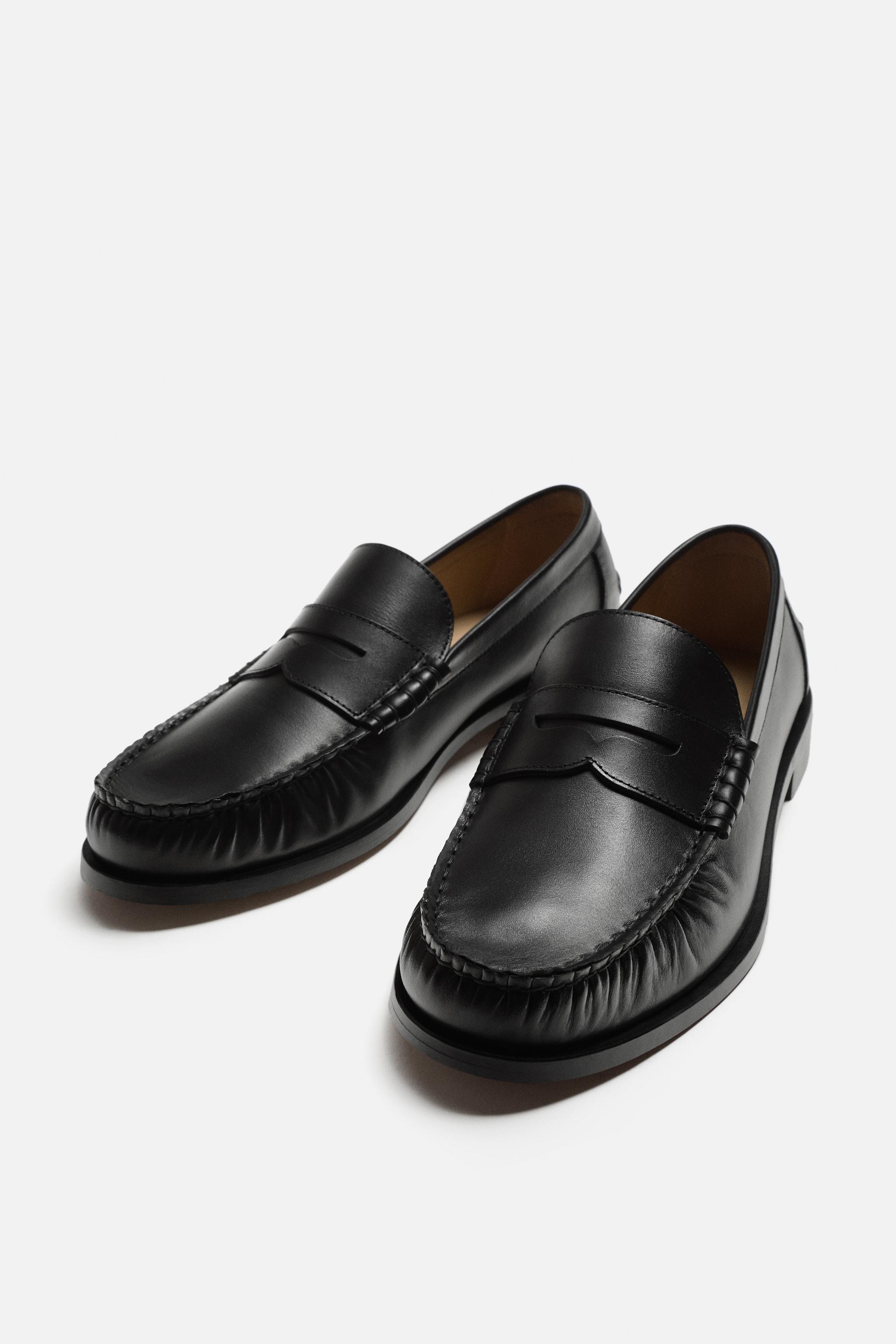 LEATHER PENNY LOAFERS Product Image