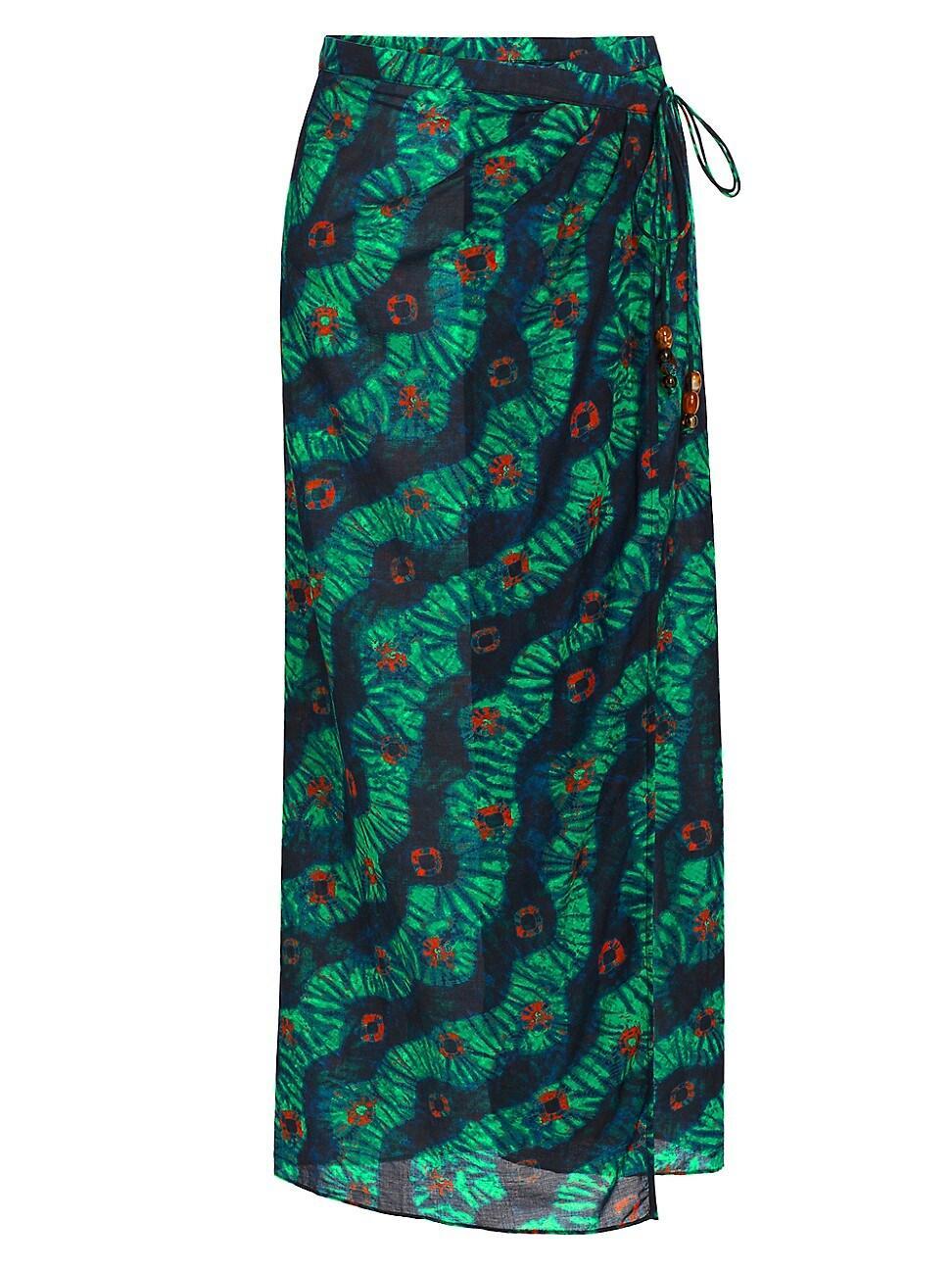 Womens Freya Printed Cotton-Blend Sarong Product Image