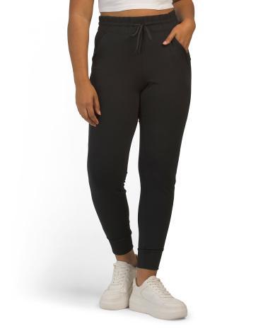 Lux Maya Illusion High Rise Side Pocket Joggers for Women | Polyester/Spandex Product Image