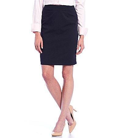 Calvin Klein High Rise Luxe Stretch Pencil Skirt Product Image