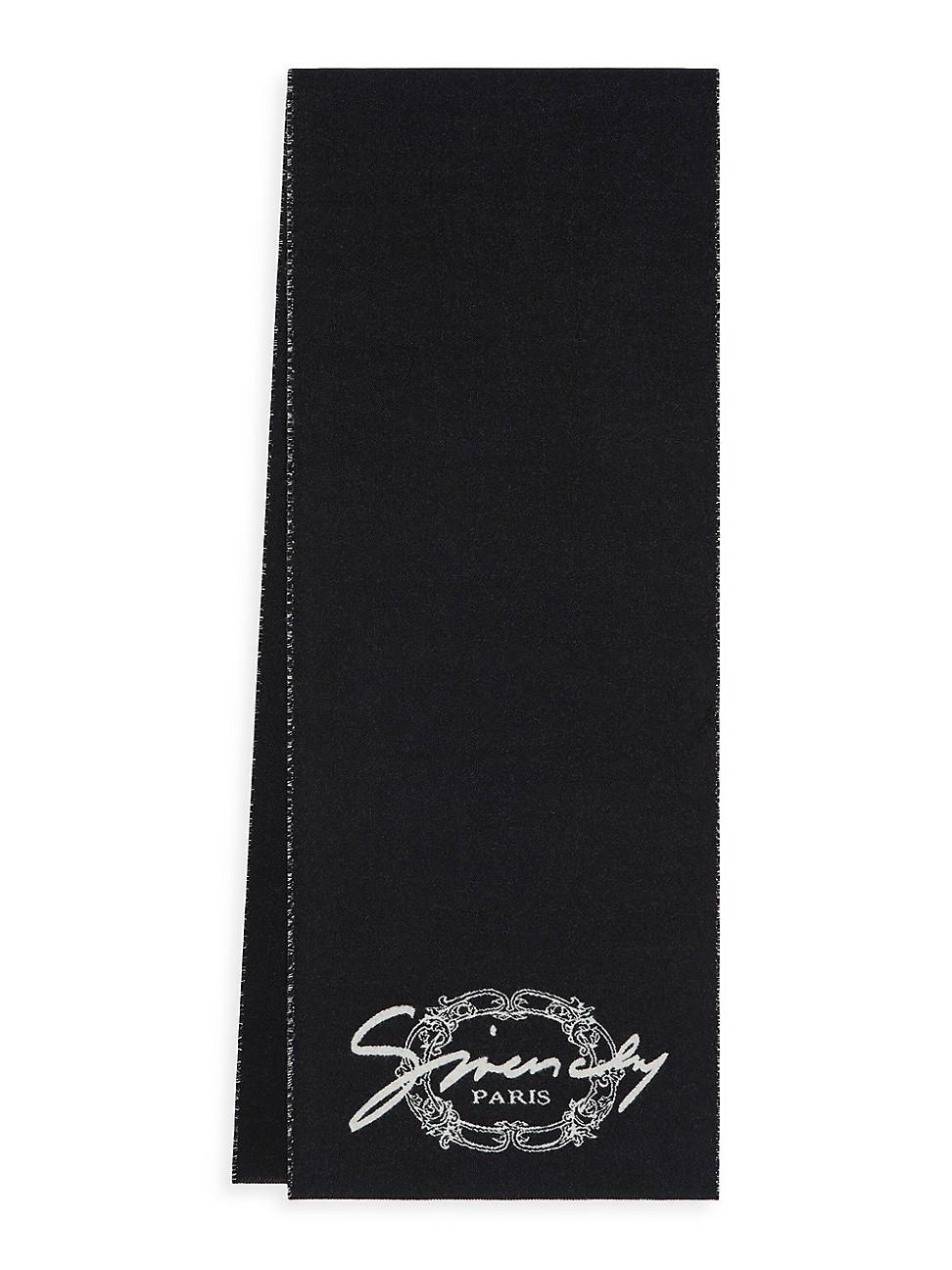 Mens Scarf in Wool and Silk with Medallion Product Image