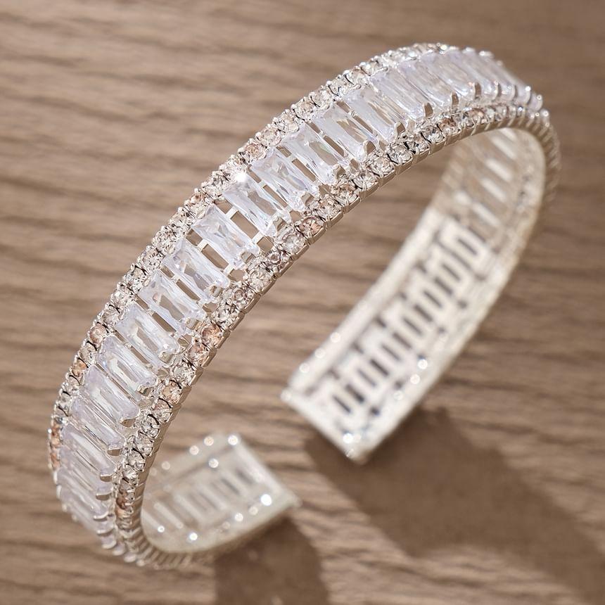 Rhinestone Open Bangle Product Image