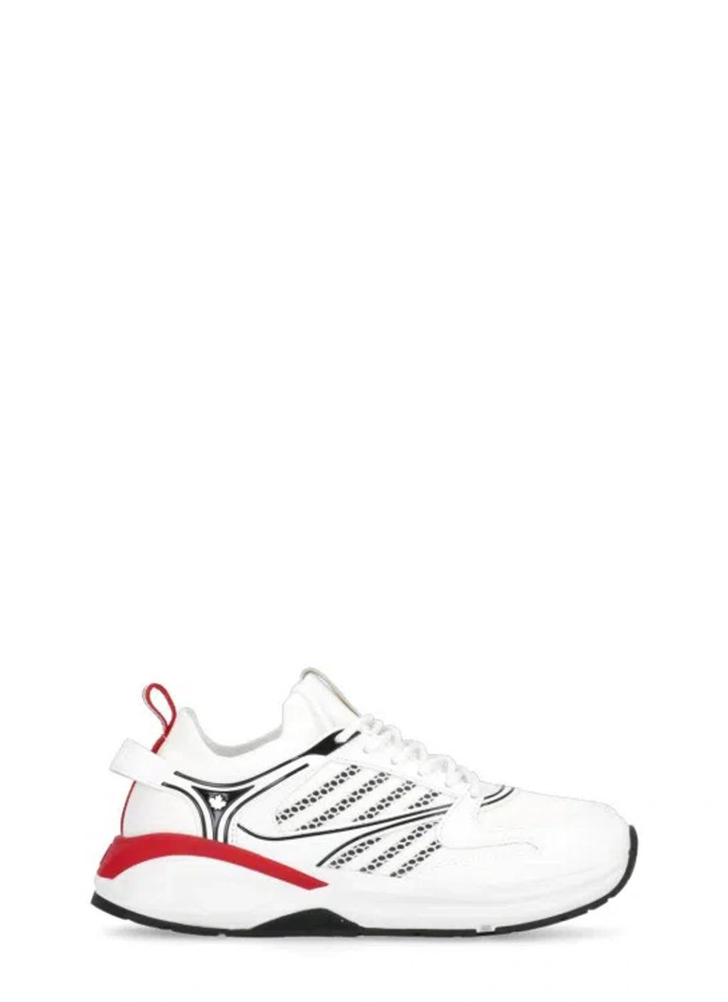 DSQUARED2 X Dash Panelled Low-top Sneakers In White Product Image