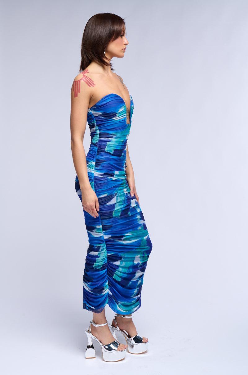 CITY SHOW RUCHED MAXI DRESS Product Image