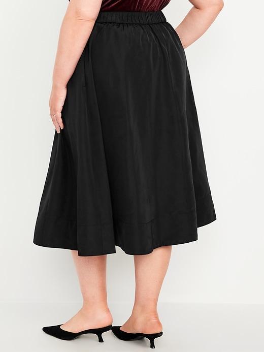 Shirred Midi Swing Skirt Product Image