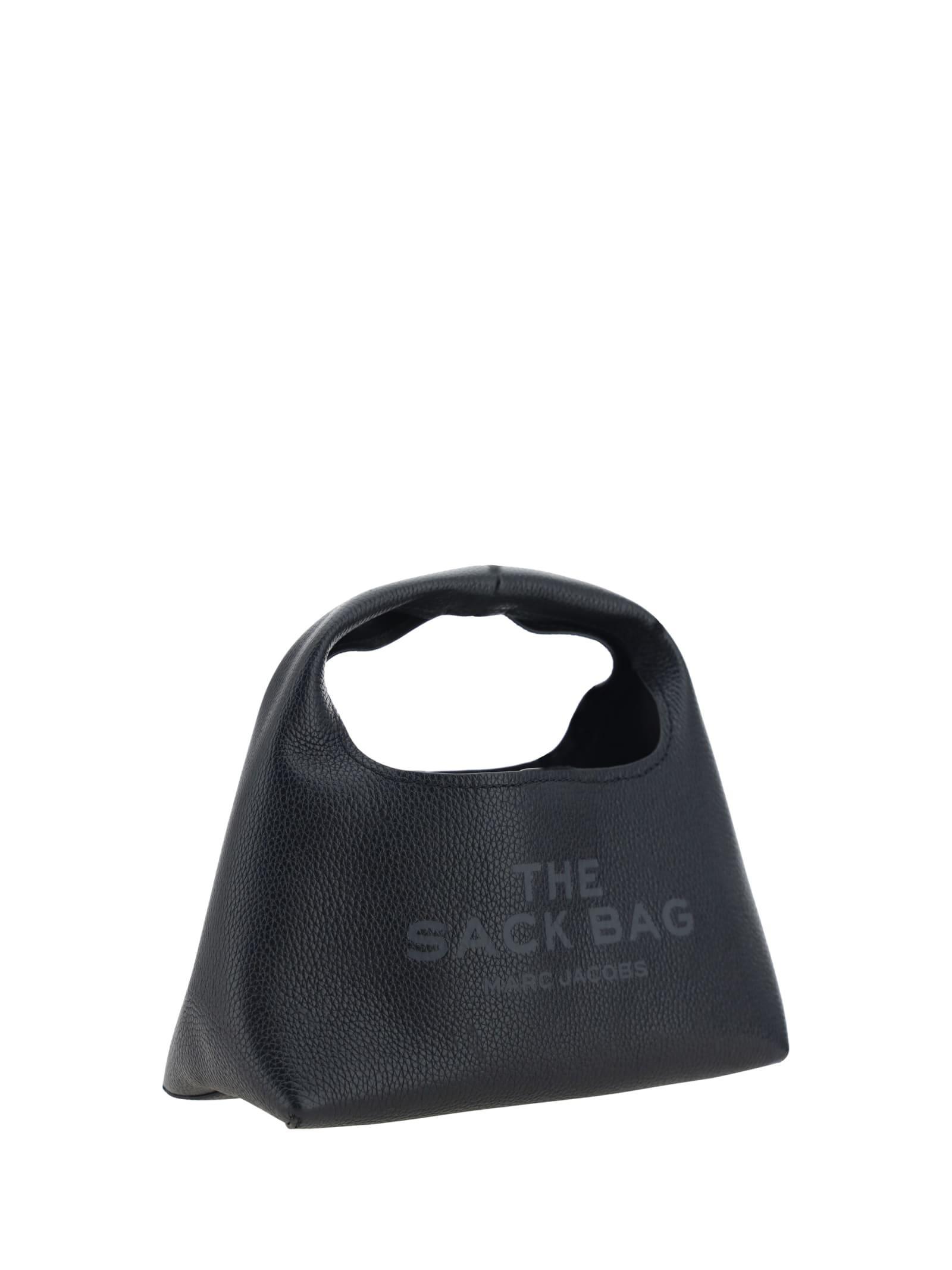 The Mini Sack Leather Handbag In Black Product Image