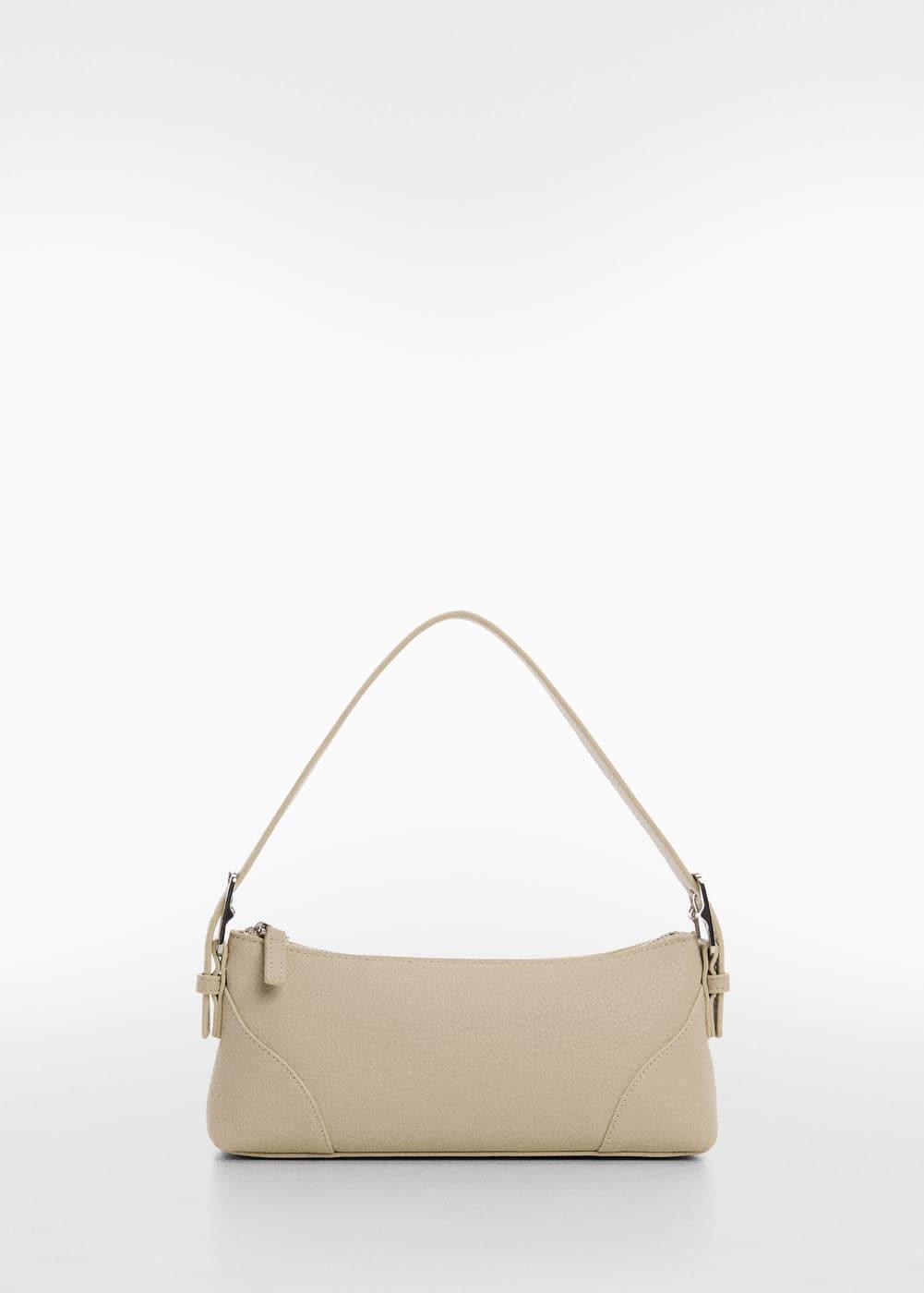 Mango Womens Buckle Detail Shoulder Bag - Light Product Image