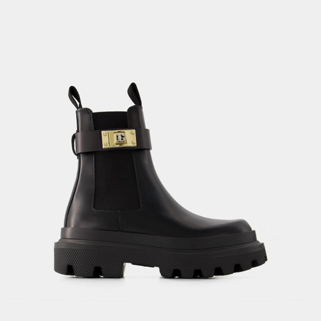 Chelsea Ankle Boots - Dolce&gabbana - Leather - Black Product Image