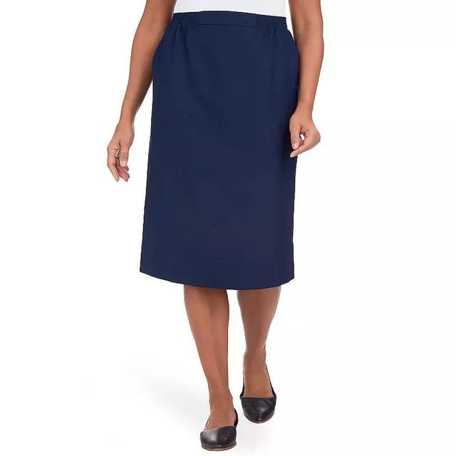 Womens Alfred Dunner Pull-On Pencil Skirt Blue Product Image