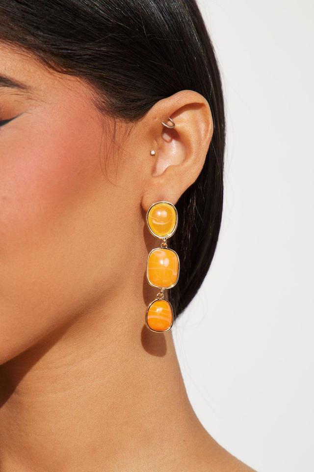 Crystalised Earrings - Orange Product Image