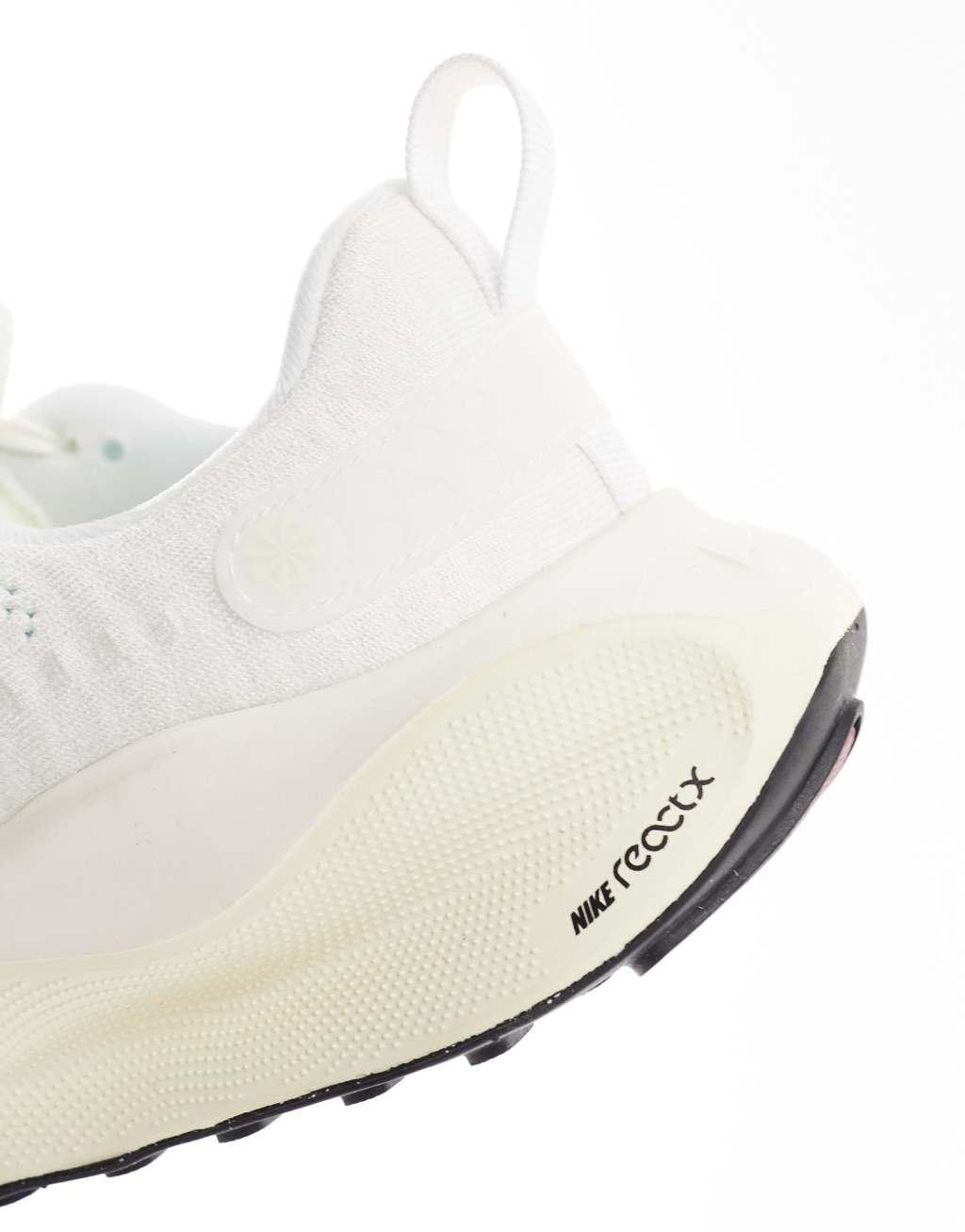 Nike Running React Infinity Run Flyknit sneakers in white Product Image