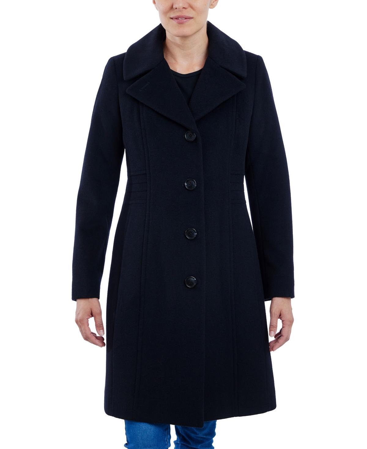 Anne Klein Womens Single-Breasted Notched-Collar Coat, Created for Macys Product Image